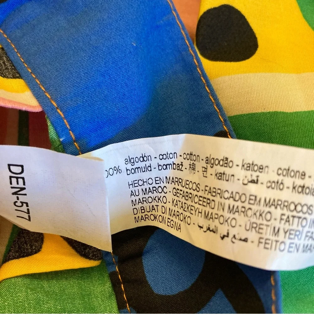 ZARA Colorful Cotton Abstract Batik African Print Pleated Maxi Skirt - Picture 9 of 13